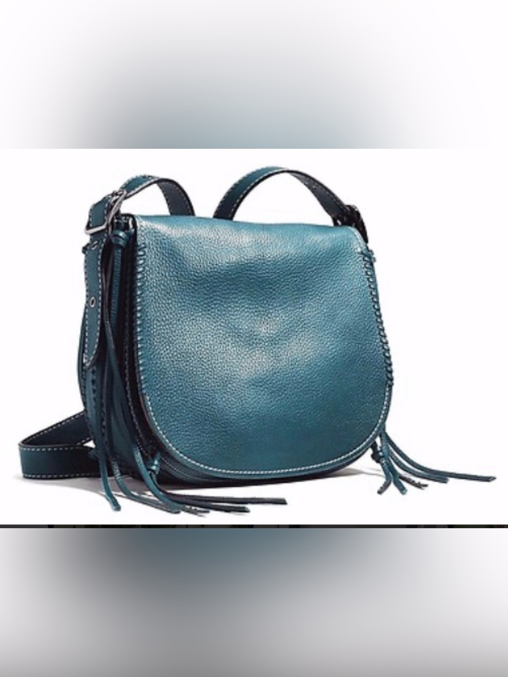 Coach Saddle Bag 20115 Whipstitch/Whiplash in Mineral Teal